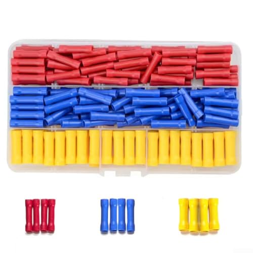 Schrumpfschlauch für Drahtverbinder 200 Stück Set für BV1 25 BV2 BV5 Klemmen mit Messingkern und PVC-Isolierung für Industrie- und Haushaltsverdrahtung (B) von CWOQOCW