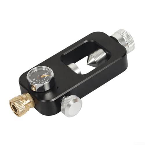 Scuba Diver's Essential Leichter Aluminium-Nachfülladapter mit genauen Manometern zur Sicherheitsüberwachung (schwarz (PSI-Zifferblatt)) von CWOQOCW