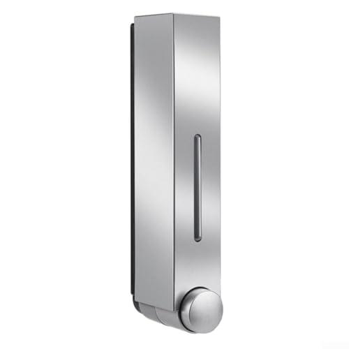 Seifenspender zur Wandmontage, 420 ml, mit drei Fächern, geeignet für Dusche und Badezimmer, aus umweltfreundlichem ABS-Kunststoff-Material (silberfarben) von CWOQOCW