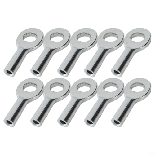 Set mit 10 Metall-Kabelklemmen für Fitnessgeräte, Fitness-Kabel-Zubehör, Drahtseil-Stopper für Fitness-Riemenscheiben, Maschinen-Ausrüstung (5 mm) von CWOQOCW
