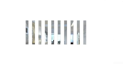 Set mit 10 langen Acryl-Wandaufklebern mit Selbstfunktion, entworfen für modernen, dekorativen Spiegelstil und anpassbare Wandanwendung (5 cm x 35 cm, 10 Stück silber) von CWOQOCW