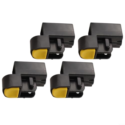 Set mit 4 Pavillon-Fußknöpfen, kompatibel mit Pop-Up-Zelt-Beinstangen, passend für quadratische Rohre 34 x 34 mm, bietet sichere Verriegelung (Down-Taste) von CWOQOCW