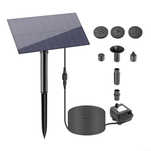 Solar-Wasserpumpe für Wasserspiel, Solarpumpen für Gartenwasserspiele, 5 W, 5 V, 180 l/h, Gartenteich, Vogeltränke, Aquarium Solar-Wasserpumpe für Wasserspiel, Solarpumpen für Gartenwasserspiele, 5 W, 5 V, 180 l/h, Gartenteich, Vogeltränke, Aquarium von CWOQOCW