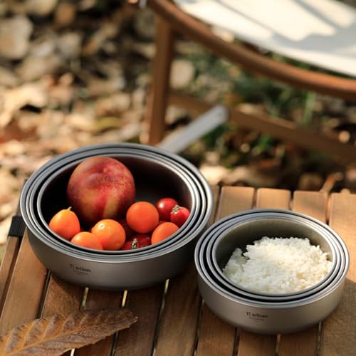 Stapelbare Outdoor-Camping-Schüssel für Wandern und Picknicks, leicht und Geschirr für einfachen Transport (1200 ml) von CWOQOCW