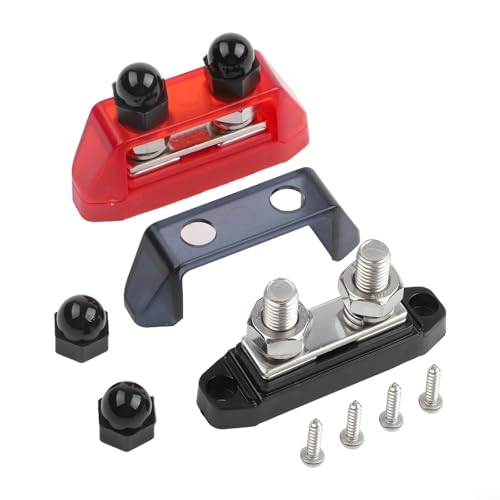 Stromverteilerblockhalter 2 Stück M10 Dual Stud Sammelschiene für Gleichspannung 12 48V und 100A Max Dauerstrom geeignet für Marine und RV Systeme Stromverteilerblockhalter 2 Stück M10 Dual Stud Sammelschiene für Gleichspannung 12 48V und 100A Max Dauerstrom geeignet für Marine und RV Systeme von CWOQOCW