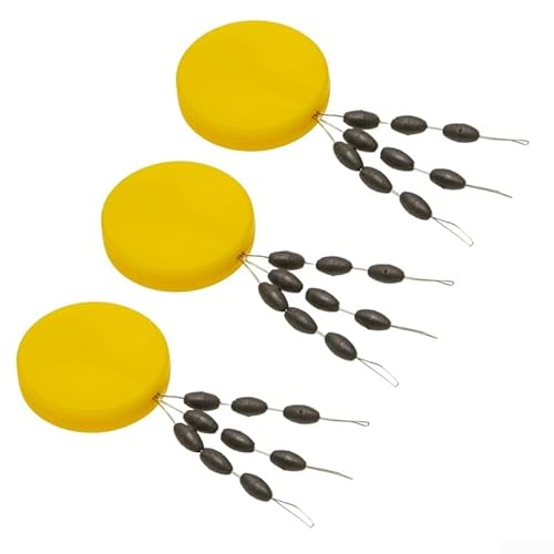 Tungsten Rubber Sinkers for Hooklink Clinga, Carp Fishing For Hair Rig End Tackle and Bank Tackle Weights, Set of 3 for Hooklink Stability (4.8mm) von CWOQOCW