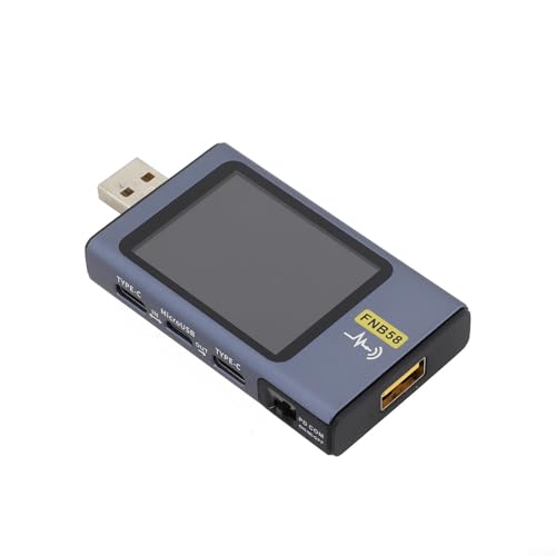 USB-Tester FNB58 für Spannungs- und Strommessung mit hochauflösendem Bildschirm und Protokollerkennung (mit App-Steuerung) von CWOQOCW