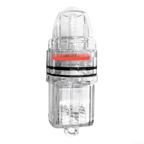 Unterwasser-Angel-Licht LED-Lampe zum Anlocken von Fischen, 360-Grad-Sichtbarkeit und lange Lebensdauer für Nachtangeln (rot) von CWOQOCW