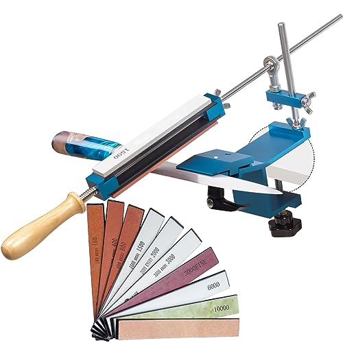 CWOVRS Messerschärfer Profi, Professioneller Messerschärfer mit Schnellspann-Design, Festwinkel Messerschärfsystem Kit Schleifmittel-Haltesystem für Feinschleif-Polierwerkzeug, 9+1 CWOVRS Messerschärfer Profi, Professioneller Messerschärfer mit Schnellspann-Design, Festwinkel Messerschärfsystem Kit Schleifmittel-Haltesystem für Feinschleif-Polierwerkzeug, 9+1 von CWOVRS