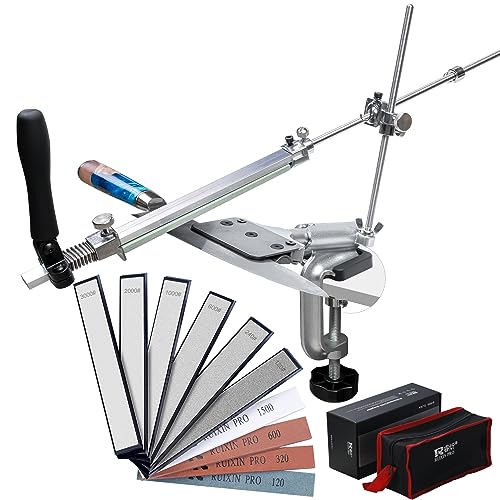 CWOVRS Messerschärfer Profi, RX-008 Messerschärfsystem, 360° Flip Drehung mit festem Winkel, Präzise Upgrade Slider, Küchenchef-Messerschärfer Set mit 4 Schleifsteine + 6 Diamantsteine CWOVRS Messerschärfer Profi, RX-008 Messerschärfsystem, 360° Flip Drehung mit festem Winkel, Präzise Upgrade Slider, Küchenchef-Messerschärfer Set mit 4 Schleifsteine + 6 Diamantsteine von CWOVRS