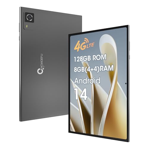 CWOWDEFU 10,1 Zoll Tablet 4G LTE(2 SIM Slot),Android 14 Tablet&Telefon,MTK,2,3 GHz Chipsatz,128GB ROM,8GB RAM,WLAN,Widevine L1,GPS, Alles von Mantel hergestellt von CWOWDEFU