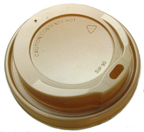 Deckel für Coffee to Go Pappbecher 0,3/0,4l2l 12/16oz Ø 90mm Gold 200St. von CWPACK