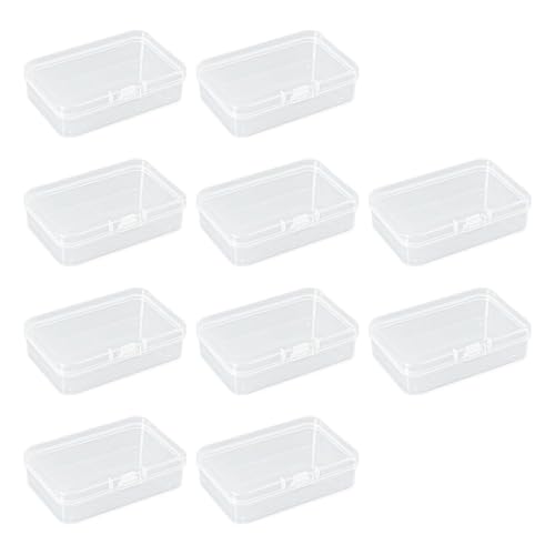 10 Stück Transparente Aufbewahrungsbox, Kunststoffbox Mit Deckel, Rechteckige Mini-Aufbewahrungsbox, Tragbare Aufbewahrungsbox Für Zuhause, Multifunktionale Aufbewahrungsbox von CWPFVQA