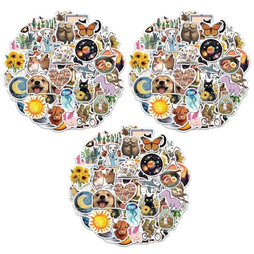 150 Cartoon-Blumen-Tier-Aufkleber, Aufkleber-Set, Aufkleber-Ästhetik, Aufkleber-Set-Ästhetik, Fahrrad-Aufkleber, Laptop-Aufkleber-Ästhetik von CWPFVQA