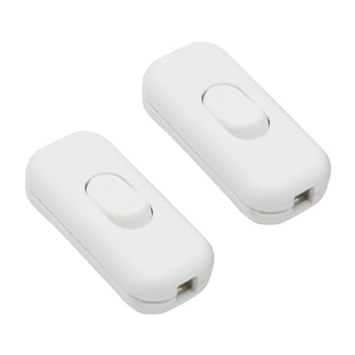 2 Stück Inline-Schalter, Inline-Dimmerschalter, Inline-Lichtschalter, Torpedoschalter, Zweidraht-Doppelschnittschalter, Geräteschalter-Controller, Geeignet Für Lampen, Kleingeräte von CWPFVQA