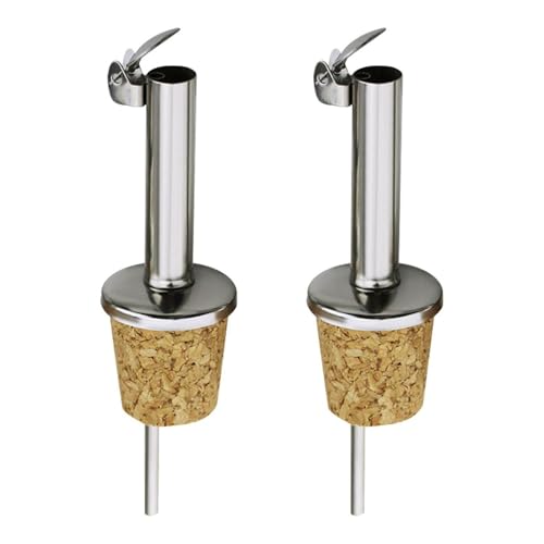 2-Teiliger Weinausgießer, Weinausgießer Aus Kork, Weinspender, Olivenölspender, Ölflaschenausgießer, Essig- Und Ölausgießer Mit Deckel, Rotweinspender von CWPFVQA