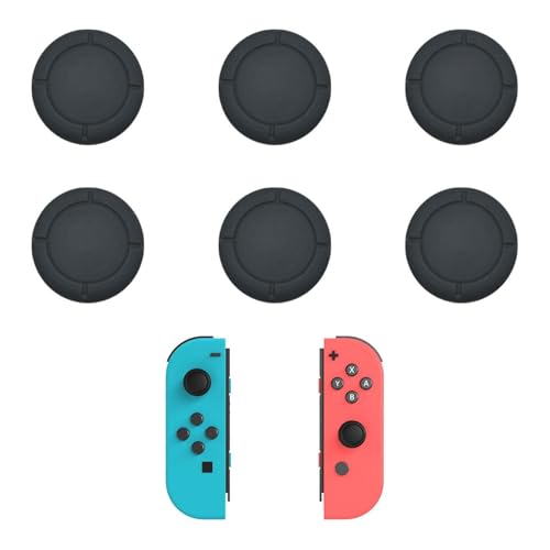 CWPFVQA 6 Stück Ersatz-Joystick-Abdeckung, Joystick-Ersatzkappe, Spielekonsolen-Joystick-Kappe, Joystick-Silikonkappe, Joystick-Reparaturzubehör von CWPFVQA