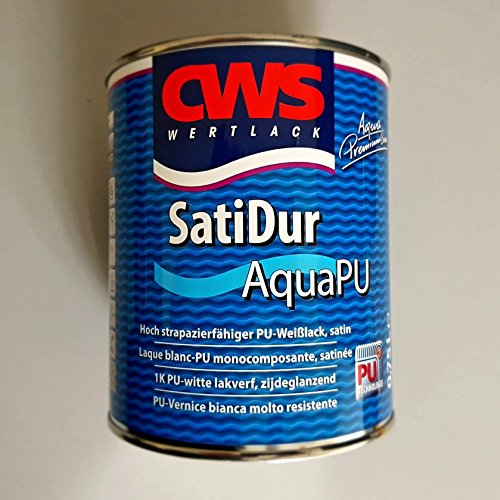 CWS WERTLACK® SatiDur Aqua PU weiss 750 ml Inhalt von CWS Wertlack
