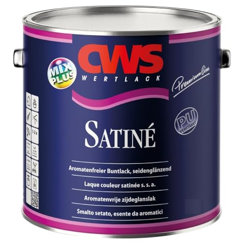 CWS WERTLACK Satine 1 Liter anthrazitgrau RAL 7016, Lack auf Spezial Alkydharzbasis zur seidenglänzenden Lackierung von Holz und Metall von CWS WERTLACK