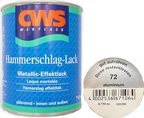 CWS WERTLACK® Hammerschlag-Lack aluminium 750 ml Inhalt von CWS Wertlack