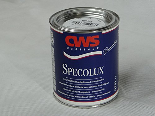 CWS Wertlack Specolux Aromatenfreier, hochglänzender Titan-Weißlack, 0,75L, Weiss von Unbekannt
