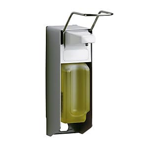 CWS | MediLine Universalspender | 0 |5 l | mit Edelstahl-Armhebel | einstellbare Dosierung (0 |9-1 |5 ml) von CWS