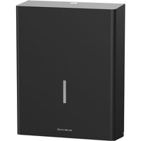 CWS - ObjectLine 750 Papierhandtuchspender 750 Blatt, HxBxT 350x260x110mm mit Schloss, Edelstahl Schwarz von CWS