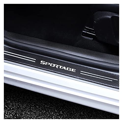 4 StüCk Auto Styling Kohlefaser Einstiegsleisten Kick Plates für KI-A Sportage 2021 2020 2019 2018-2011, Türschwelle Scuff Pedal Anti Scratch Schwellenabdeckung Schutz Trim Sticker Zubehör von CWWHY