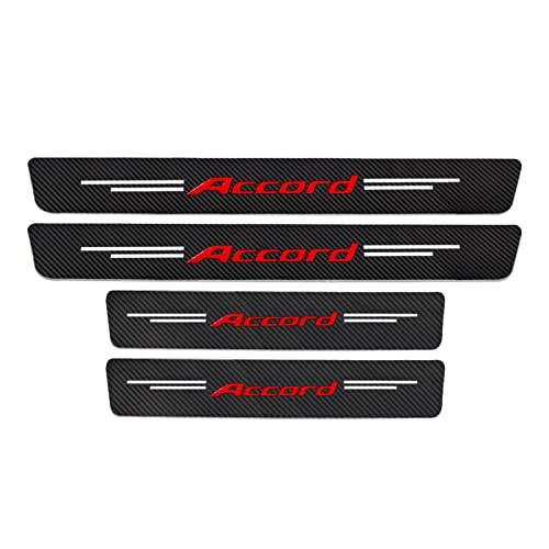 Auto Kohlefaser Einstiegsleisten Für Hon-da Accord 10 9 8 7 2003 2004 2005 2006 2007 2008 2009 2010 2011 Tuning Zubehör 4 STÜCKE Auto Scuff Plate Türschwelle Sill Aufkleber von CWWHY