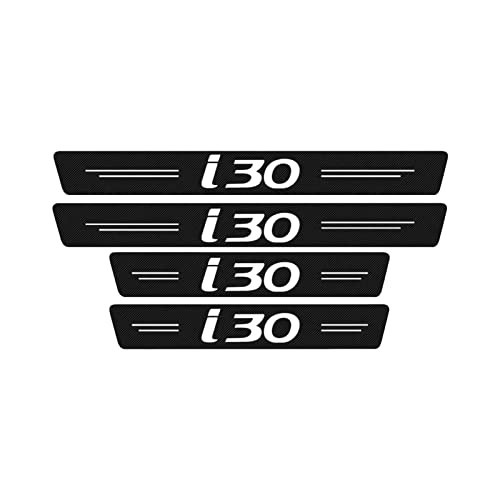 Auto Kohlefaser Einstiegsleisten Für Hyun-dai I30 N Line Nline 2013 2014 2015 2016 2017 2018 2019 2020 2021 Tuning Zubehör 4 STÜCKE Auto Scuff Plate Türschwelle Sill Aufkleber von CWWHY