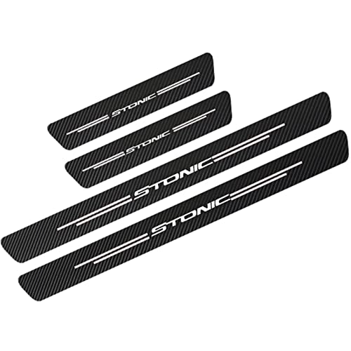 Auto Kohlefaser Einstiegsleisten Für K-IA Stonic Tuning Zubehör 4 STÜCKE Auto Scuff Plate Türschwelle Sill Aufkleber von CWWHY