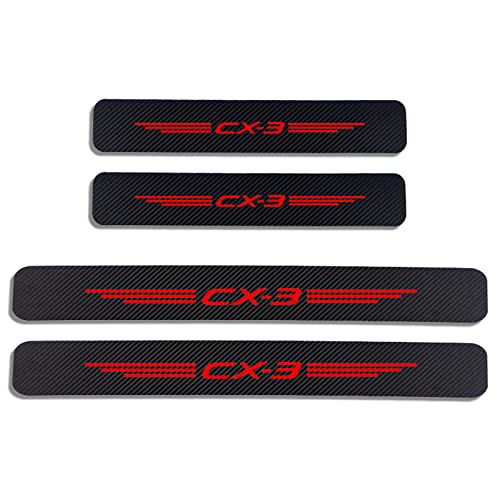 Auto Kohlefaser Einstiegsleisten Für Ma-zda CX3 CX-3 Tuning Zubehör 4 STÜCKE Auto Scuff Plate Türschwelle Sill Aufkleber von CWWHY