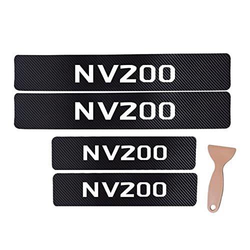 Auto Kohlefaser Einstiegsleisten Für NIS-san NV200 Tuning Zubehör 4 STÜCKE Auto Scuff Plate Türschwelle Sill Aufkleber von CWWHY