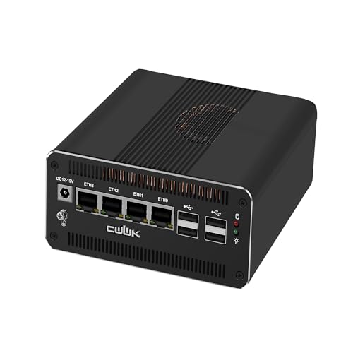 CWWK AI Mini PC Core Ultra 7 155H Firewall Appliance, 4 x 2.5GbE LAN Mini Computer, F27 Linux Server Micro PC, PCIe x8, DDR5 32GB RAM 1TB NVMe, PCIe4.0 x4, USB4(40Gbps), HD/DP von CWWK