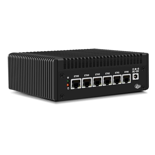 CWWK Mini PC Firewall Appliance 13th Gen U300, 6 x i226-V 2.5GbE LAN OPNsense Mini Computer, F17 Fanless Micro PC DDR4 32GB RAM 1TB NVMe SSD, PCIe3.0 x4, USB-C, 3-Display, TF CWWK Mini PC Firewall Appliance 13th Gen U300, 6 x i226-V 2.5GbE LAN OPNsense Mini Computer, F17 Fanless Micro PC DDR4 32GB RAM 1TB NVMe SSD, PCIe3.0 x4, USB-C, 3-Display, TF von CWWK