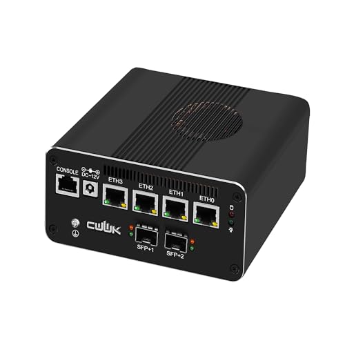 CWWK Mini PC Firewall Appliance Core i3-1115G4, 2 x 10GbE SFP+ Mini Computer mit 4 x i226-V 2.5GbE LAN, S5 OPNsense Micro PC 16GB RAM 1TB NVMe SSD, 4K 3-Display, USB-C, AES-NI CWWK Mini PC Firewall Appliance Core i3-1115G4, 2 x 10GbE SFP+ Mini Computer mit 4 x i226-V 2.5GbE LAN, S5 OPNsense Micro PC 16GB RAM 1TB NVMe SSD, 4K 3-Display, USB-C, AES-NI von CWWK
