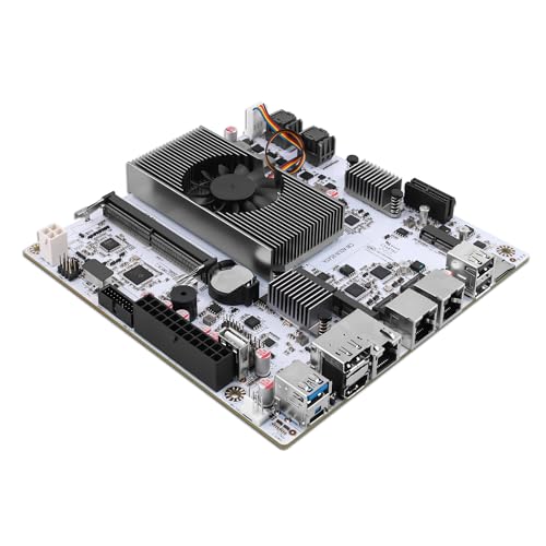 CWWK NAS Motherboard 8 Bay mit 10GbE RJ45, N150 CPU Mini ITX PC Mainboard Weiß M8 (N100 Upgrade), 2 x NVMe, Dual 2.5GbE LAN, M.2 WiFi, USB-C, DDR5 16GB RAM 256GB SSD, PCIe x1, TF von CWWK