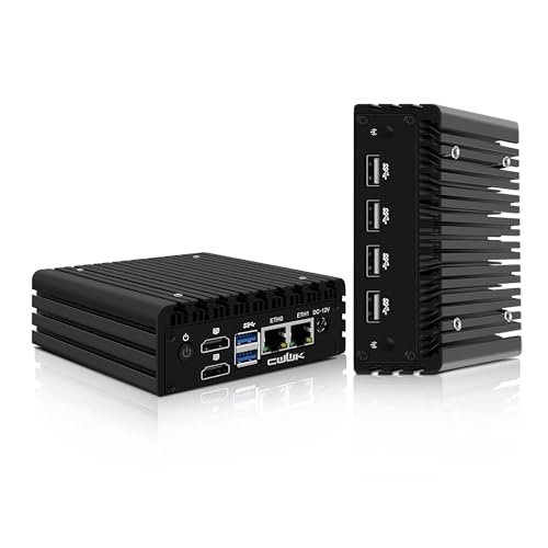 CWWK X86-P5 N100 Mini PC Fanless, Firewall Appliance Mini Computer mit 2 x i226-V 2,5GbE LAN, OPNsense Micro PC 16GB DDR5 RAM 256GB NVMe SSD, Dual 4K Display, 4 x USB2.0, AES-NI CWWK X86-P5 N100 Mini PC Fanless, Firewall Appliance Mini Computer mit 2 x i226-V 2,5GbE LAN, OPNsense Micro PC 16GB DDR5 RAM 256GB NVMe SSD, Dual 4K Display, 4 x USB2.0, AES-NI von CWWK