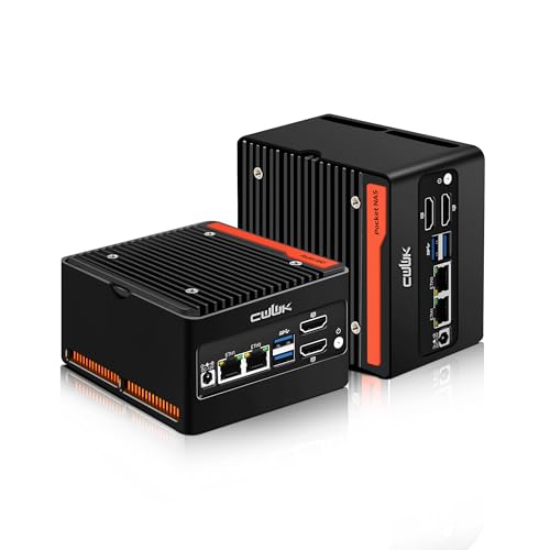 CWWK X86-P5 N305 Mini PC Pocket-NAS, 4 Bay M.2 NVMe Mini Computer mit 2 x i226-V 2.5GbE LAN, Micro PC Barebone DDR5 NO RAM/SSD/OS, Support WiFi7/BT5.4 Expandable, 2-Display, USB3.2 CWWK X86-P5 N305 Mini PC Pocket-NAS, 4 Bay M.2 NVMe Mini Computer mit 2 x i226-V 2.5GbE LAN, Micro PC Barebone DDR5 NO RAM/SSD/OS, Support WiFi7/BT5.4 Expandable, 2-Display, USB3.2 von CWWK