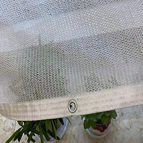 CWYP-043 Weiß Schattiernetz,mit Ösen und Lanyard,für Sukkulenten Balkon,UV-Beständiges 55%,Atmungsaktives,Anti-Aging Schattennetz,Sonnenschutznetz,Zur Vorhangdekoration(Size:3x3m/9.8x9.8ft) von CWYP-043