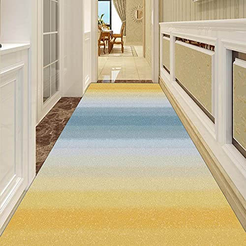 CWYPB Luxus Flur Teppiche, Moderne Flurläufer Küchenbereichsteppiche, Weiche Und rutschfeste Gradientenmuster Wohnzimmer Teppichläufer Für Zuhause Und Büro,100x550CM von CWYPB