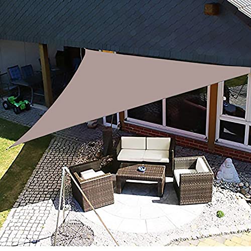 CWYPB Sonnensegel Dreieck, 12 Größen Wasserdicht 90% Anti-UV Sonnenschutz Markise Vordach Mit Befestigungsset Für Outdoor Garten Terrasse Party Hinterhof Khaki,3×4×5m von CWYPB