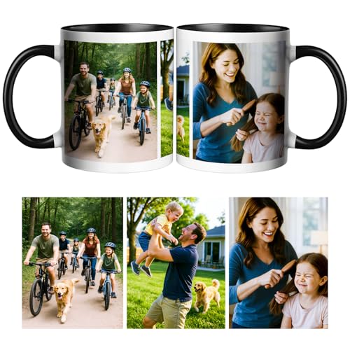 Personalised Coffee Mug with Photo Personalised Ceramic Mug Personalised Mug with 3 Photos/Logo Personalized Gifts Designed for Family,Birthdays,Weddings Personalised Coffee Mug with Photo Personalised Ceramic Mug Personalised Mug with 3 Photos/Logo Personalized Gifts Designed for Family,Birthdays,Weddings von CWYW