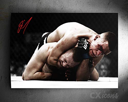 Nate Diaz Zitat Foto gedrucktes Poster – aufgedruckte Unterschrift – 18 X 12 Inches (45 x 30 cm) - McGregor von CX