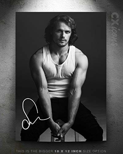 Sam Heughan Zitat Foto gedrucktes Poster – aufgedruckte Unterschrift – 18 X 12 Inches (45 x 30 cm) - Outlander von CX