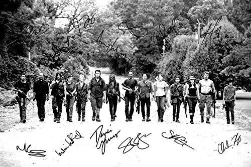 Signierter Fotodruck, 14 Schauspieler aus „The Walking Dead“, Nr. 3, super Qualität – 30,5 x 20,3 cm (A4) von CX