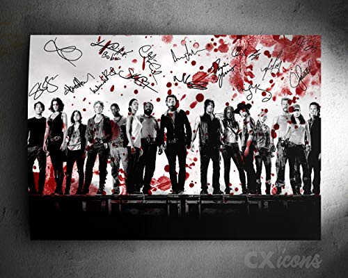 The Walking Dead cast Zitat Foto gedrucktes Poster – aufgedruckte Unterschrift – 18 X 12 Inches (45 x 30 cm) - Blood art von CX