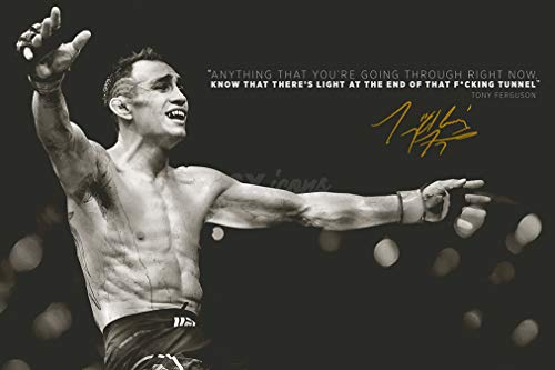 Tony Ferguson 'El Cucuy' quote Foto gedrucktes Poster – aufgedruckte Unterschrift – 12x8 inches (30x20 cm) - Light at the end of the tunnel von CX