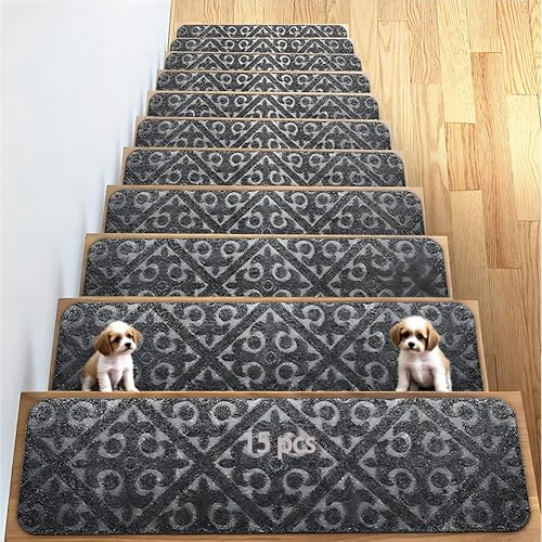 CXAFQ 15 Stück Treppenstufen Matten, Treppenstufen Antirutsch, Grau, 20 * 76cm, Selbstklebendes Design Für Einfache Installation, Die Reibung Und Reduziert Geräusche, Treppen Für Zuhause Und Gewerbe CXAFQ 15 Stück Treppenstufen Matten, Treppenstufen Antirutsch, Grau, 20 * 76cm, Selbstklebendes Design Für Einfache Installation, Die Reibung Und Reduziert Geräusche, Treppen Für Zuhause Und Gewerbe von CXAFQ