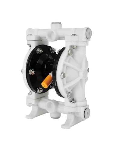 Membranpumpen, Luftbetriebene Doppelmembranpumpe 1/2 Zoll Einlass pneumatisch for Chemikalien, QBK-15 10 GPM Doppelmembran-Polypropylen-Nitril-Gummi von CXDSWAS
